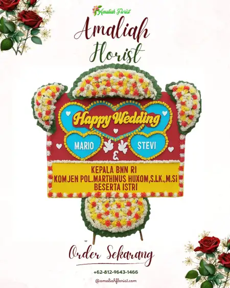 Papan Bunga Pernikahan Indralayang